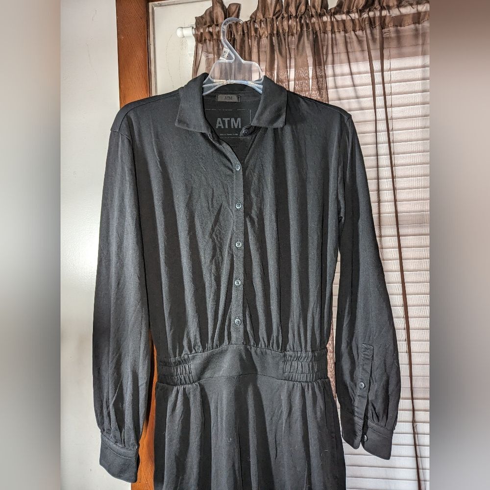 New ATM Black Long sleeve Jumpsuit, size XSmall
